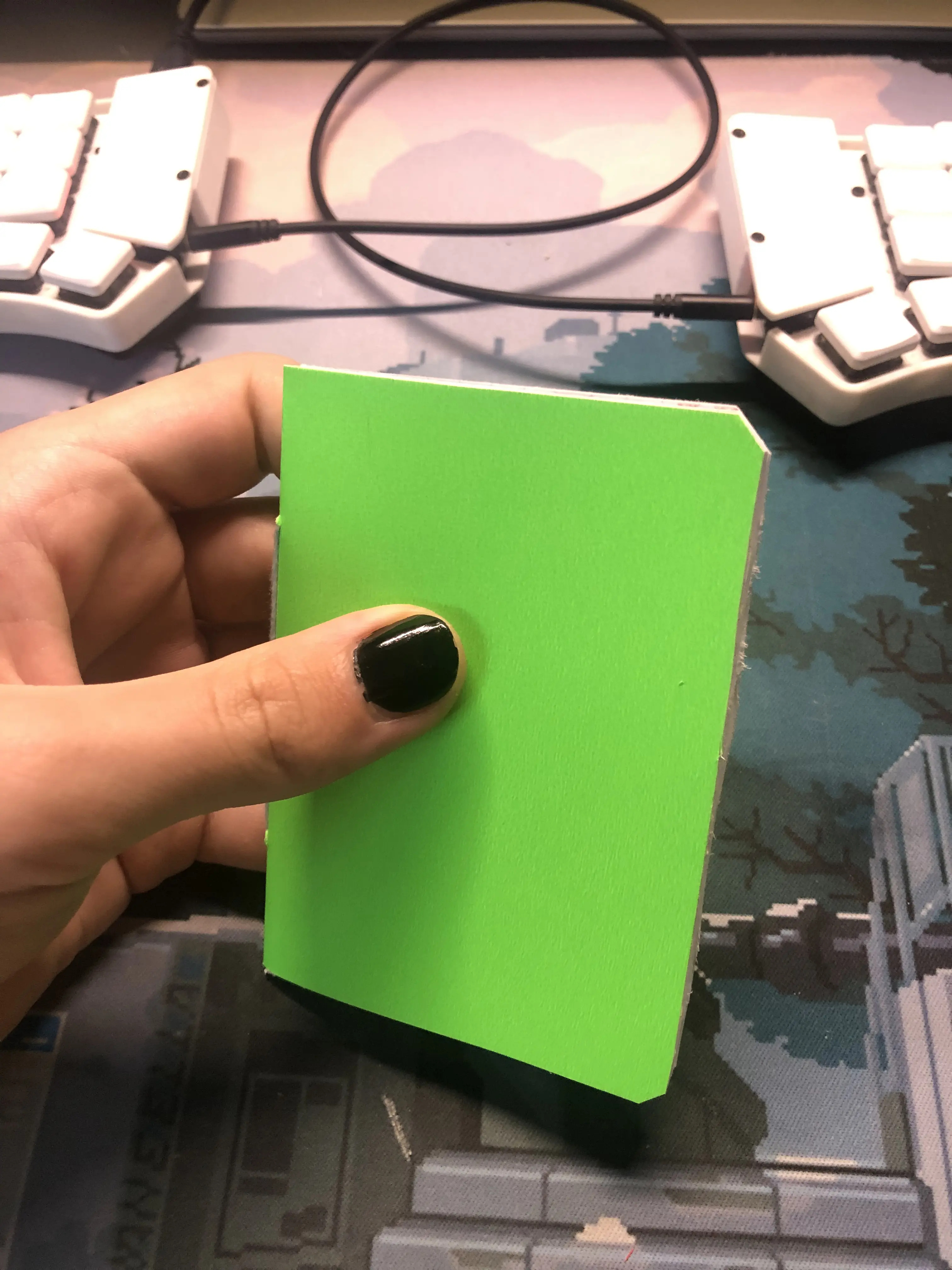 photo of a closed notebook